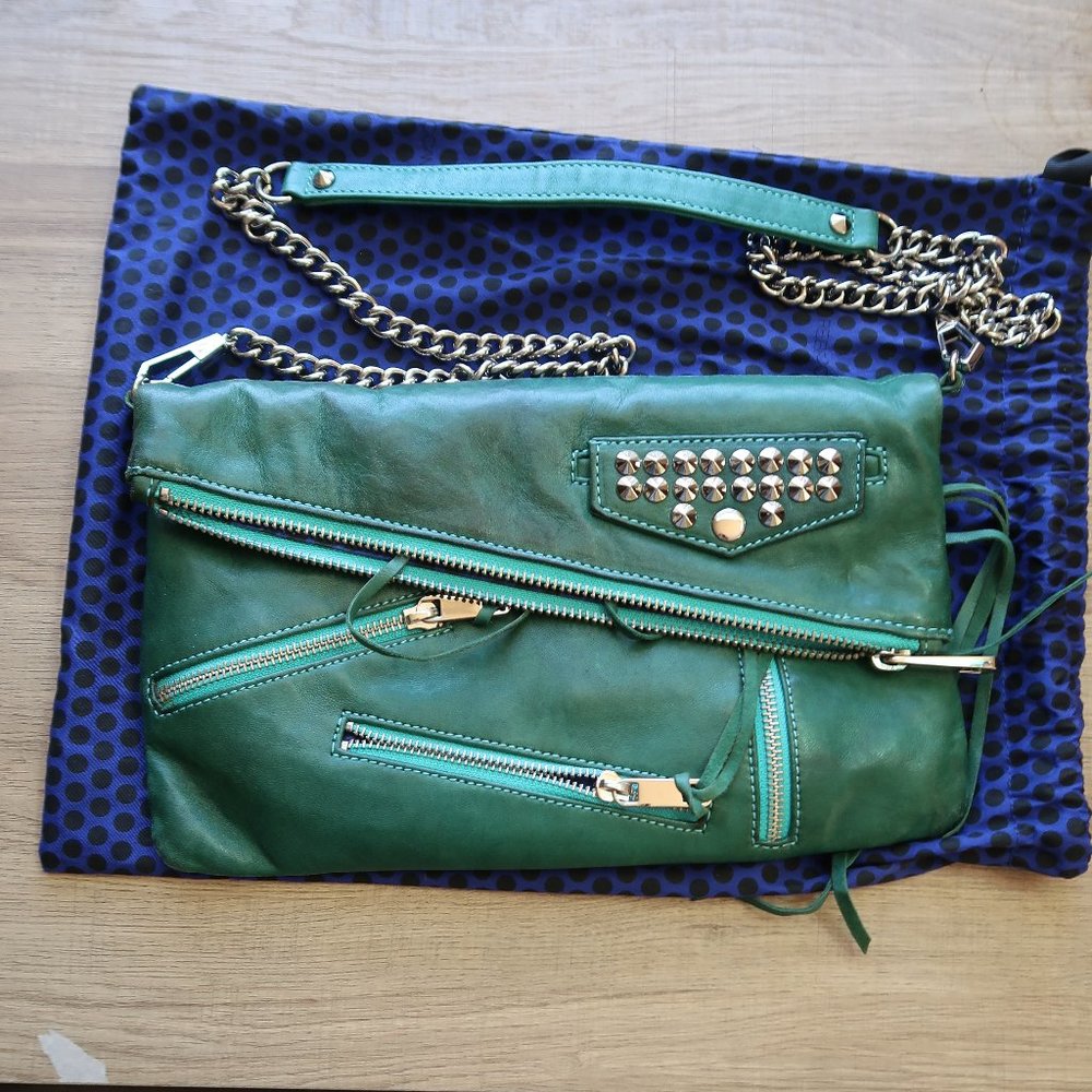 Rebecca Minkoff Harper studded crossbody moto purse